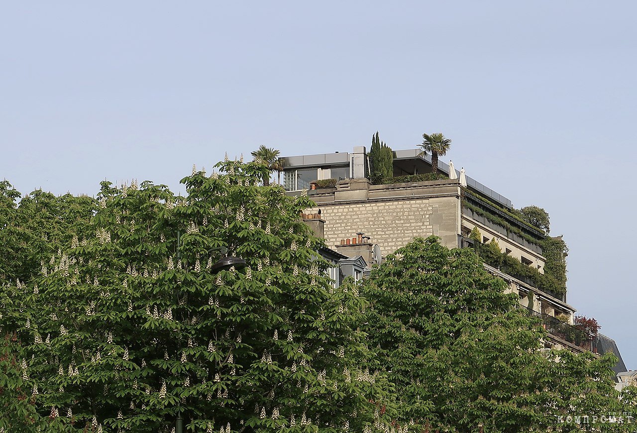 Сад на крыше парижской девятиэтажки, где квартира семьи Авакянов